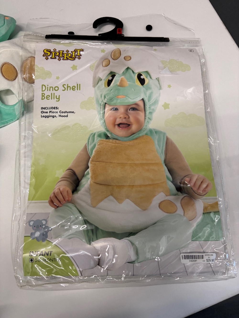 Spirit Dino Shell Belly Infant Halloween Costume Size 0-6 months